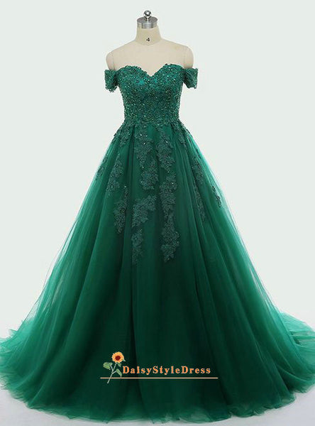 Mermaid Long Sleeve Dark Green Lace Evening Dress – daisystyledress