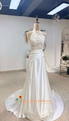 halter neckline wedding dress