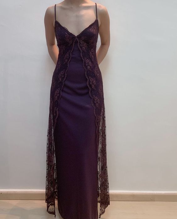 Sexy V-neck Grape Vintage Party Dress