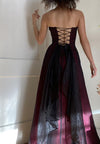 Corset Back Strapless Prom Dress