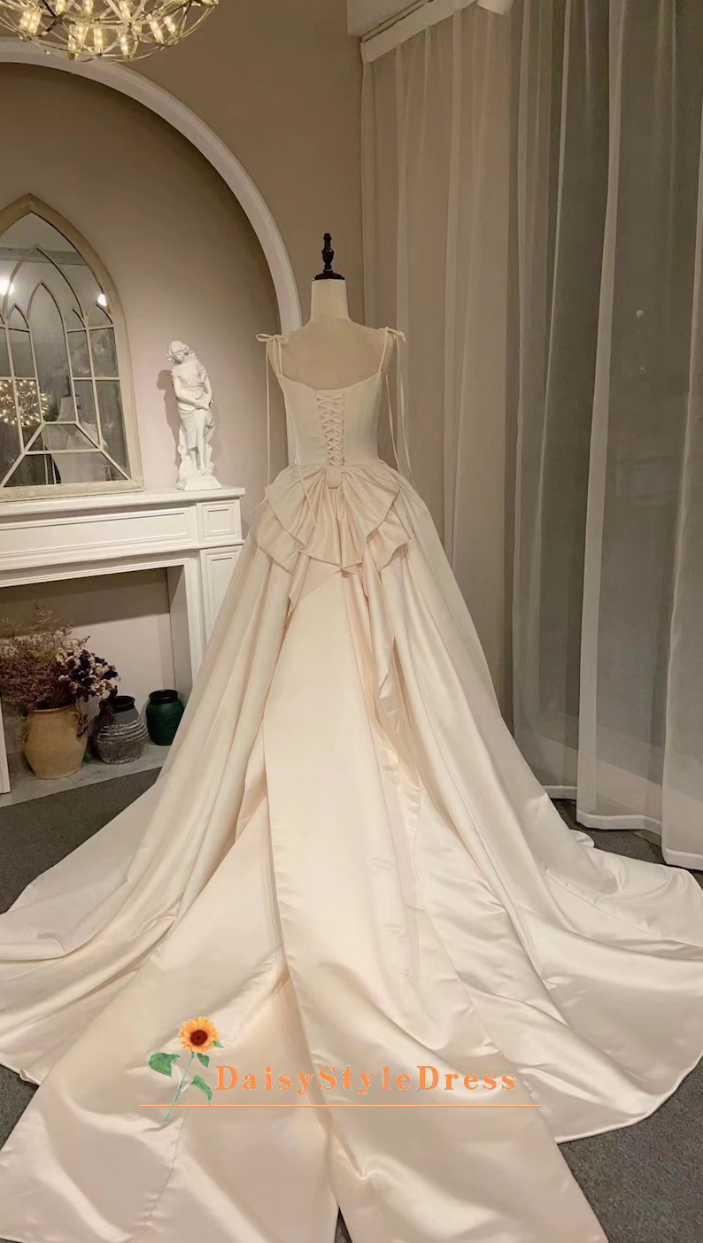 satin wedding dress