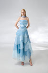 light blue party dress