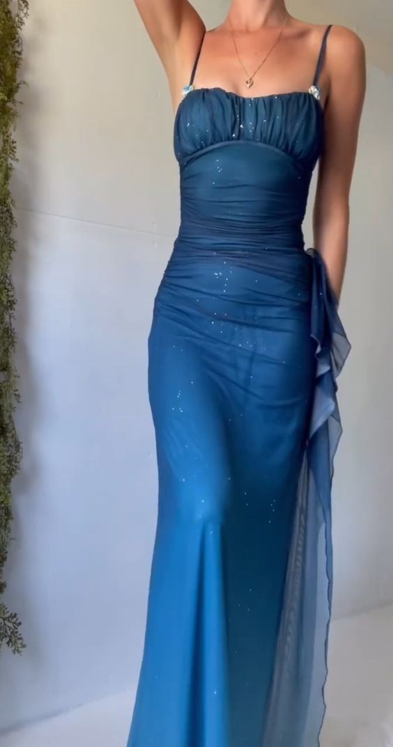 vintage sparkle blue party dress