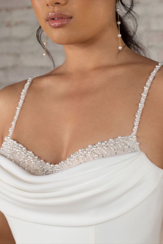 sparkle straps wedding dress