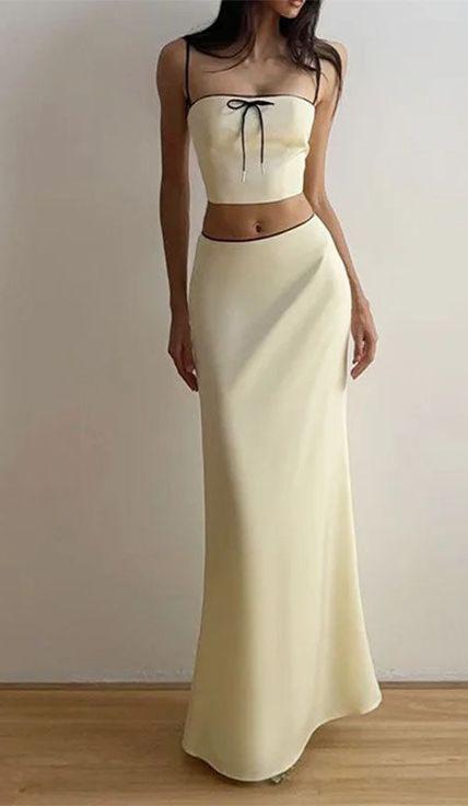 two pieces prom dress