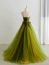 green evening dress