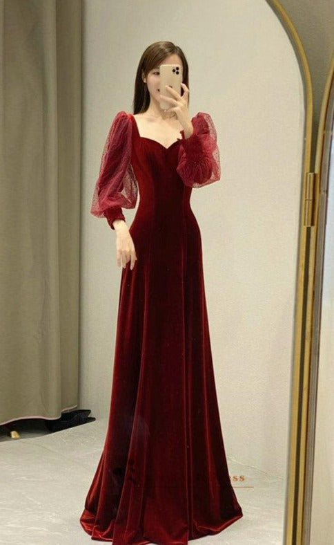 2022 Red Velvet Prom Dresses for Women – loveangeldress